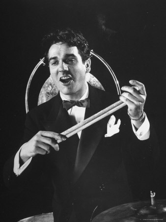 Drummer Gene Krupa Performing at Gjon Mili's Studio