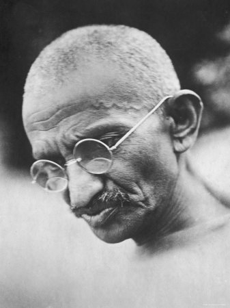 Portrait of Pacifist and Advocate of India's Independence from Great Britain, Mohandas Gandhi