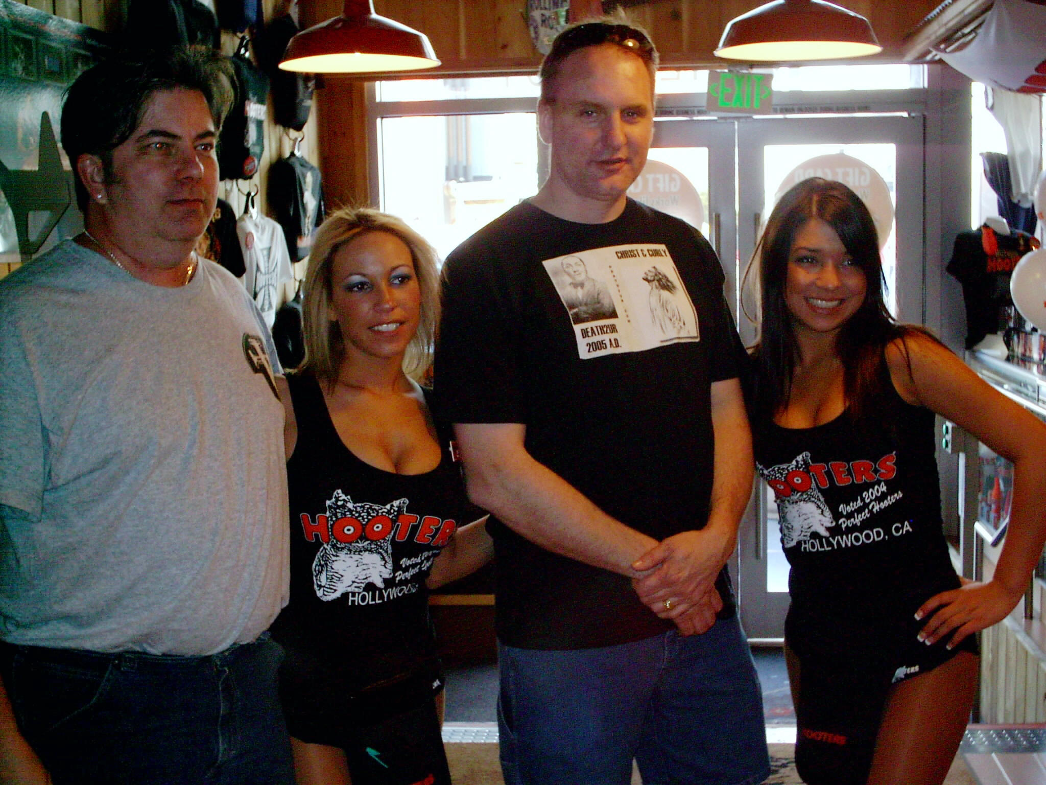 Todd and Paul with LA Hooters girls