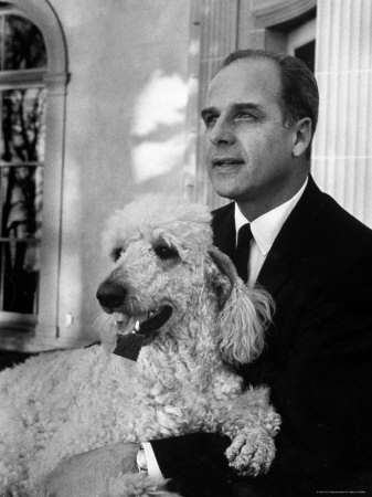 Gov. Gaylord Nelson Holding His Pet Poodle