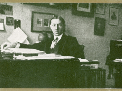 Russian Musician, Igor Stravinsky (1882-1971) at His Desk
