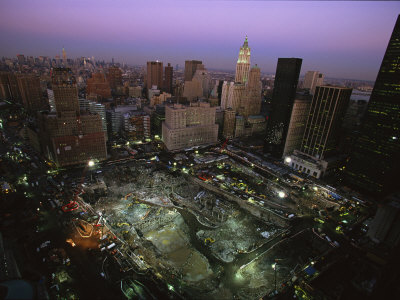 An Aerial View of Ground Zero and Surrounding Buildings