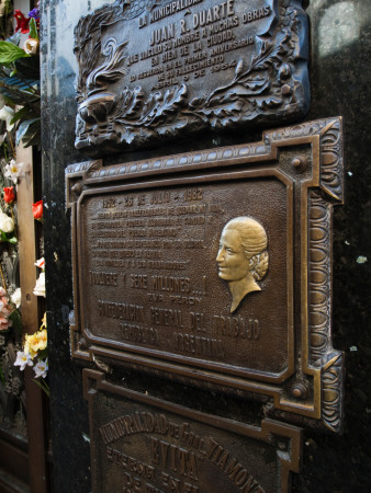Tombstone of Eva Duarte Peron in a Cemetery, Recoleta Cemetery, Recoleta, Buenos Aires, Argentina