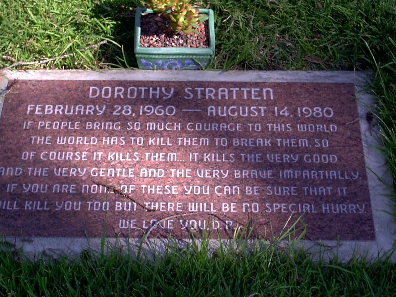 Dorothy Stratten Gravesite.